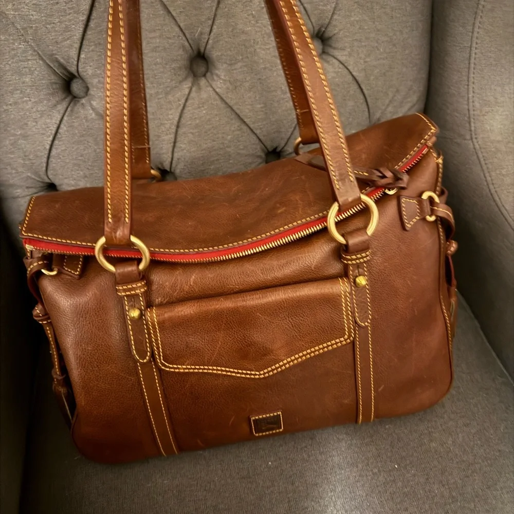Dooney & Bourke Florentine Chestnut Smith Bag - Picture 2 of 10